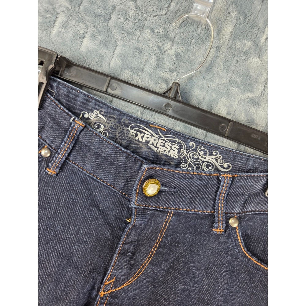 Express Zelda Slim Ultra Jean Leggings Dark Wash Indigo Skinny Jeans Womens 8S